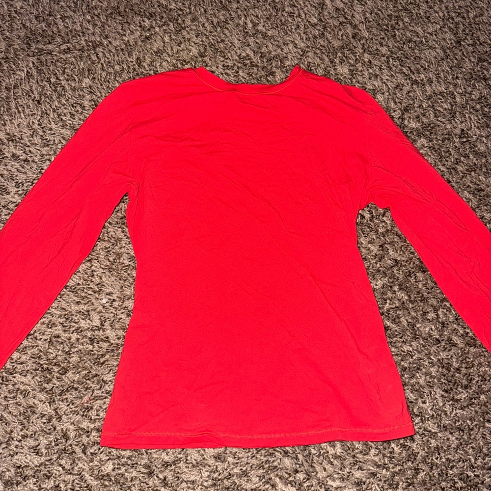 Skims Women's Red/Orange Long Sleeve Top